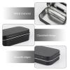Adorila 2 Pack Dental Floss Case, Refillable Glide Floss Storage, Travel Metal Dental Pick Dispenser (Black, White) view 2