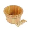 GANGUIO Sauna Wooden Bucket,Spa, Sauna,Soak, Handmade Massage Bucket Foot Bath,Foot Spa Wash Bucket Feet Bath Basin Tub view 1