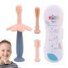 Kids Silicone Toothbrush, Manual Silicone Toothbrush for Teeth Cleaning, 2 Replacing Brush Heads Attached Cute Toothbrush for Travelling, Camping view 1
