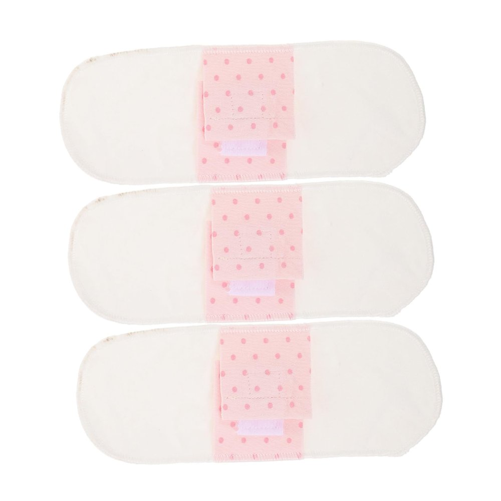 Anneome Reusable Washable Sanitary Pads Liners 3pcs 21cm Cotton Breathable Soft Menstrual Pads for Women Pregnancy Period Protection