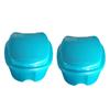 COLLBATH Denture Storage Box 2pcs with Strainer Hinge Plastic Denture Case Portable Holder for Retainers and Dental Appliances Suitable for Travel and Daily Use Random Color view 3