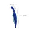 FRCOLOR Denture Cleaning Brush 2pcs Double-Sided Toothbrushes for Denture Care, Travel Size Portable Brushes with Red and Blue Handles, Suitable for Seniors and Braces Maintenance view 2