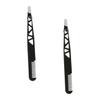WOONEKY 2pcs Dual-use Eyebrow Tweezer Eyebrow Makeup Tool Black Stainless Steel with Anti-Slip Coating Easy to Clean for Personal Grooming view 1