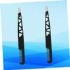WOONEKY 2pcs Dual-use Eyebrow Tweezer Eyebrow Makeup Tool Black Stainless Steel with Anti-Slip Coating Easy to Clean for Personal Grooming view 2