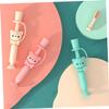 BCOATH Silicone Toothbrush for Toddlers Oral Care Tool Soft Bristles Suction Base Training Brush for Boys and Girls Years Safe Comfortable Bear Design Random Color view 2