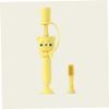 BCOATH Silicone Toothbrush for Toddlers Oral Care Tool Soft Bristles Suction Base Training Brush for Boys and Girls Years Safe Comfortable Bear Design Random Color view 3