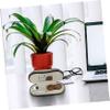 FRCOLOR Compact Home Glasses Container with Double Layer Design, Metal and Pu Leather Material, Protects Glasses from Scratches, Stores Two Eyeglasses, for Daily Use view 3