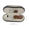 FRCOLOR Compact Home Glasses Container with Double Layer Design, Metal and Pu Leather Material, Protects Glasses from Scratches, Stores Two Eyeglasses, for Daily Use view 4