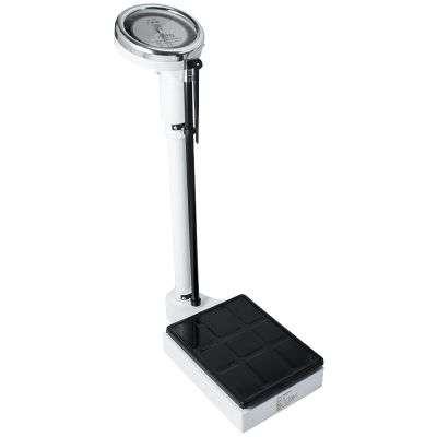 Bathroom Scale Mechanical with Adjustable Height Rod- Telescopic Pole 190cm, Weighing Range 120kg - Easy to Read Oversized Dial