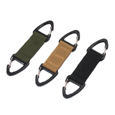 BCOATH 3pcs Mask Ear Hooks and Buckles Set Anti-Slip Nylon Ear Strap Extenders Backpack Buckle for Secure Mask Hanging for Outdoor and Daily Use (Black, Green, Khaki)