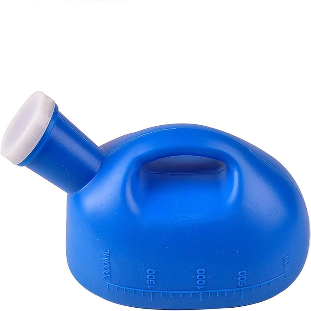 SFQEVHRZ Unisex Urinals Urine Bottle 2000ML Male Urinal Portable Mens Potty Pee Bottle Collector Travel Toilet(Beige)