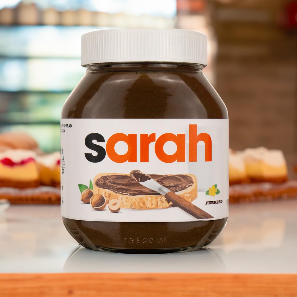 Personalised Chocolate Gift Box for Nutella 750g Jar, For Every Occasion, Christmas, Valentines Gifts For Him, Chocolate Valentines Gifts For Her, Chocolate Gift Box (Original design)