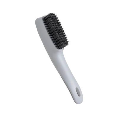 AD-BCrbgen Multi-purpose Shoe Cleaning Brush With Double Textured Bristles For Leather, Suede And Canvas Shoes.(Grey)