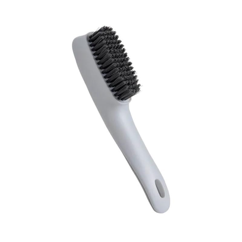 AD-BCrbgen Multi-purpose Shoe Cleaning Brush With Double Textured Bristles For Leather, Suede And Canvas Shoes.(Grey)