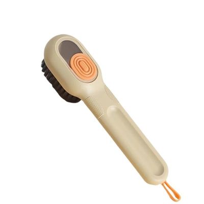 AD-BCrbgen Multi-purpose Shoe Cleaning Brush With Double Textured Bristles For Leather, Suede And Canvas Shoes.(C-Khaki)