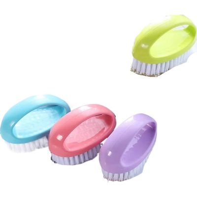 AD-BCrbgen Multi-purpose Shoe Cleaning Brush With Double Textured Bristles For Leather, Suede And Canvas Shoes.(Blue)