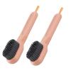 AD-BCrbgen Multi-purpose Shoe Cleaning Brush With Double Textured Bristles For Leather, Suede And Canvas Shoes.(2pcs pink1) view 1