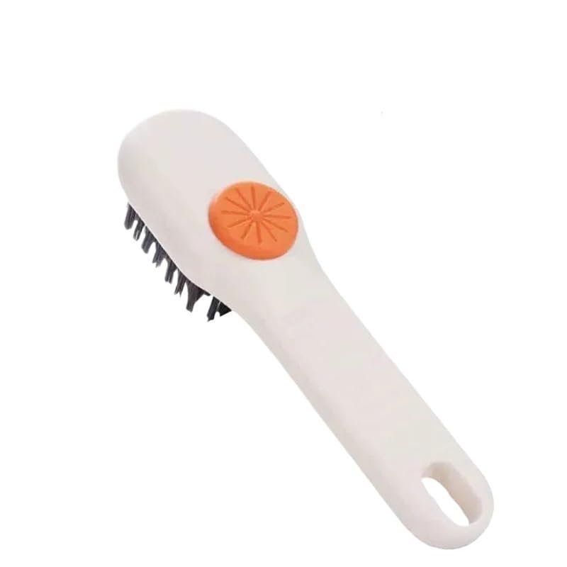 AD-BCrbgen Multi-purpose Shoe Cleaning Brush With Double Textured Bristles For Leather, Suede And Canvas Shoes.(B-White)
