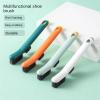 AD-BCrbgen Multi-purpose Shoe Cleaning Brush With Double Textured Bristles For Leather, Suede And Canvas Shoes.(Orange laundry brush) view 3