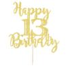 Yetxel Happy 13th Birthday Cake Topper 13 Anniversary/Birthday Cake Topper Party Decoration Happy 13th birthday cake decoration Hello 13 Party Anniversary Party Cake Decorations Supplies view 2