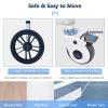 Naturalpowev 3-in-1 Bedside Commode Shower Wheelchair, Commode chair for Toilet with Padded Seat and Arms, Detachable Bucket, Height Adjustable & Flip-up Footrest view 4