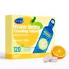 APPTRIN Water Bottle Cleaning Tablets, Bottle Clean Tablet Pack of 120, Cleansing Tablets for All Plastics and Glass Drinking Containers,Individually Packed,Orange view 2