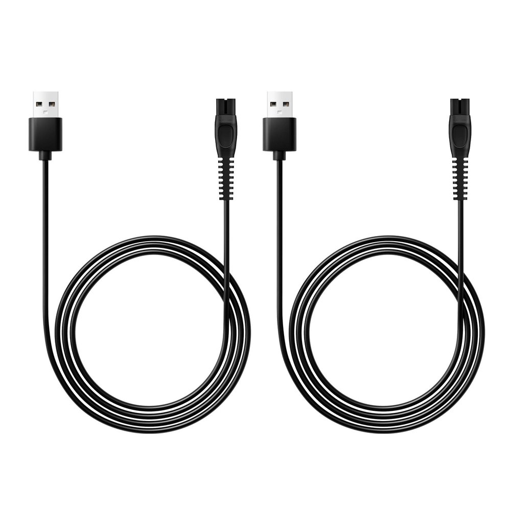 5V Power Cable Compatible with Philips Norelco One Blade 360 Electric Shaver QP2724 QP2834 QP1924 QP4631 QP1424 QP1324 BT3238 MG9510 MG9530 S3241 S8697 Charger 2-Pack Power Cord 3.9Ft Charging Cable