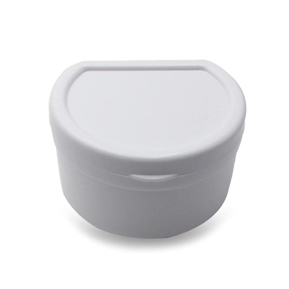 Denture for Case Denture Box for W/Strainer Night Cleaner Denture Bath Box for Retainer Mouthguard False Teeth Denture