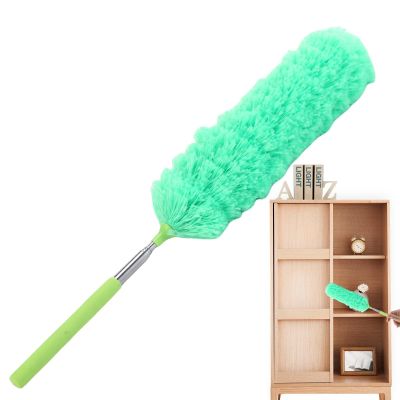 Feather Duster - Ceiling Duster With Telescoping Pole, Reusable Fiber Dusting Brus Wahsable Bendable Microfiber Duster Spider Web Brush For Home Car Offices