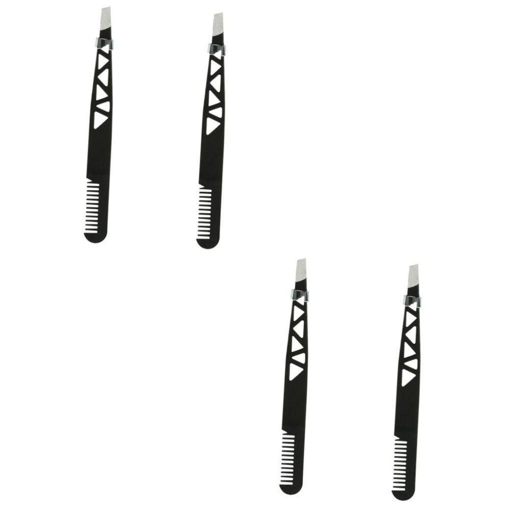 Healeved 4pcs Eyebrow Tweezer Trimmer Eyebrow Makeup Accessories Compact Portable