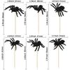 Gyufise 24Pcs Halloween Spider Cupcake Toppers Glitter Black Spider Cupcake Picks Halloween Cupcake Decorations for Halloween Theme Baby Shower Birthday Party Cake Decorations Supplies view 2