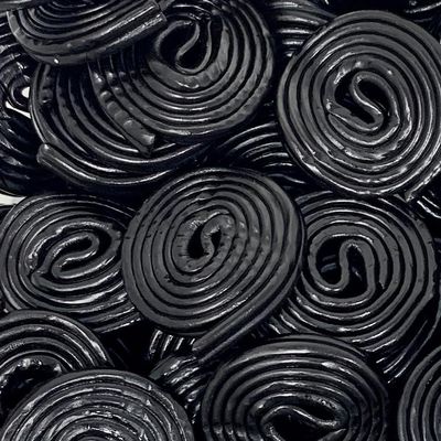Liquorice Wheels Bag 1kg - Liquorice Flavoured Wheels