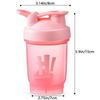 hzbaiyi Protein Shaker Bottle 350ml with Mixball Plastic Workout Water Bottle Leakproof Flip On Lid Drinks Bottles for Gym Sports Protein Supplement Fitness, BPA Free, Dishwasher Safe(Pink) view 2