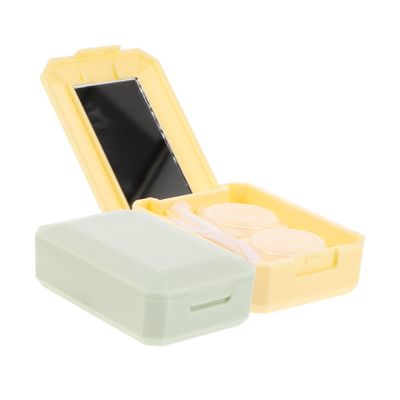 Anneome 2sets Cute Case Lens Storage Organizers Travel Toiletry for Contacts Material for Friends