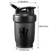 hzbaiyi Protein Shaker Bottle 350ml with Mixball Plastic Workout Water Bottle Leakproof Flip On Lid Drinks Bottles for Gym Sports Protein Supplement Fitness, BPA Free, Dishwasher Safe(Black) view 2