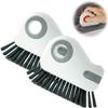 2 in 1 Groove Cleaning Brush Window Track Cleaning Tools Multipurpose Hard Bristle Crevice Cleaning Brush with Hidden Scraper, Shutter Door Window Track Kitchen Cleaning Kit (Gray-2pcs) view 1
