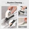 2 in 1 Groove Cleaning Brush Window Track Cleaning Tools Multipurpose Hard Bristle Crevice Cleaning Brush with Hidden Scraper, Shutter Door Window Track Kitchen Cleaning Kit (Gray-2pcs) view 2