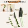 1/2 Pcs Hard Bristle Cleaning Brush, 4 in 1 Easy Cleaning Scrub Brush with Hanging Hole for Household Bathroom Kitchen view 3