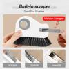 2 in 1 Groove Cleaning Brush Window Track Cleaning Tools Multipurpose Hard Bristle Crevice Cleaning Brush with Hidden Scraper, Shutter Door Window Track Kitchen Cleaning Kit (Gray) view 4