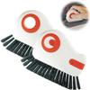 2 in 1 Groove Cleaning Brush Window Track Cleaning Tools Multipurpose Hard Bristle Crevice Cleaning Brush with Hidden Scraper, Shutter Door Window Track Kitchen Cleaning Kit (Orange-2pcs) view 1