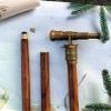 FreshCart Basics Antique Brass Telescope Walking Stick, Dolland London 1920 Foldable Walking Stick, Custom Engraved Stick with Working Compass view 2