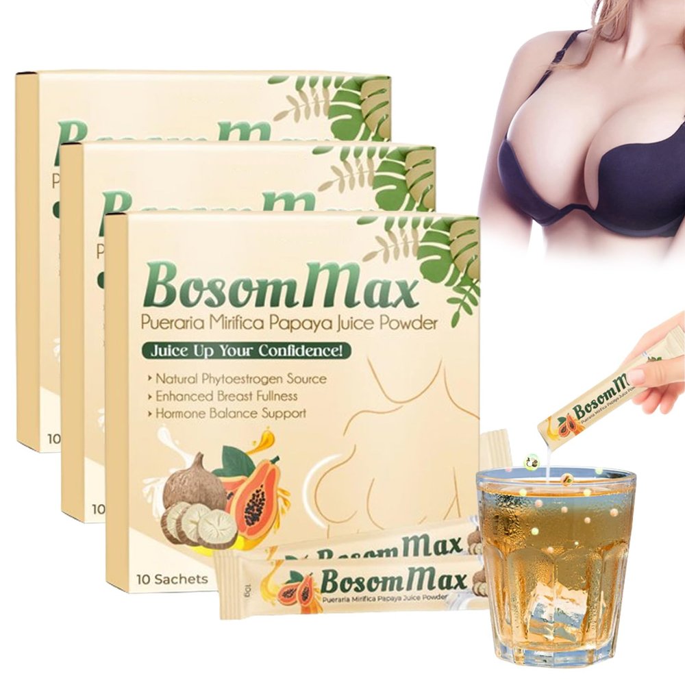 Ourlyard Pueraria MirificaPapaya Juice Powder, Drinks with Papaya Extract Bust Lifting Tea, 100% Natural Everyday Chest Care Tea, Concentrated Papaya Kudzu Root Powder (3pcs)