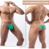 AIEOE Men's Lace Thong Underwear - Sexy Low Rise G-String See Through Briefs with Hollow Out Bulge Pouch Bikini Panties and Buckle view 3