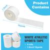 COMOmed Athletic Tape - White Sport Tape - Easy Tear, Strong, No Sticky Reduce Wrist Ankle Tape for Athlete & Medical Trainers (4, White, 1.5in x 33 ft) view 3