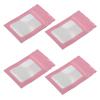 100pcs Ziplock Bags Self Sealing Holographic Reusable Food Storage Bags with Hanging Hole (Pink) view 3