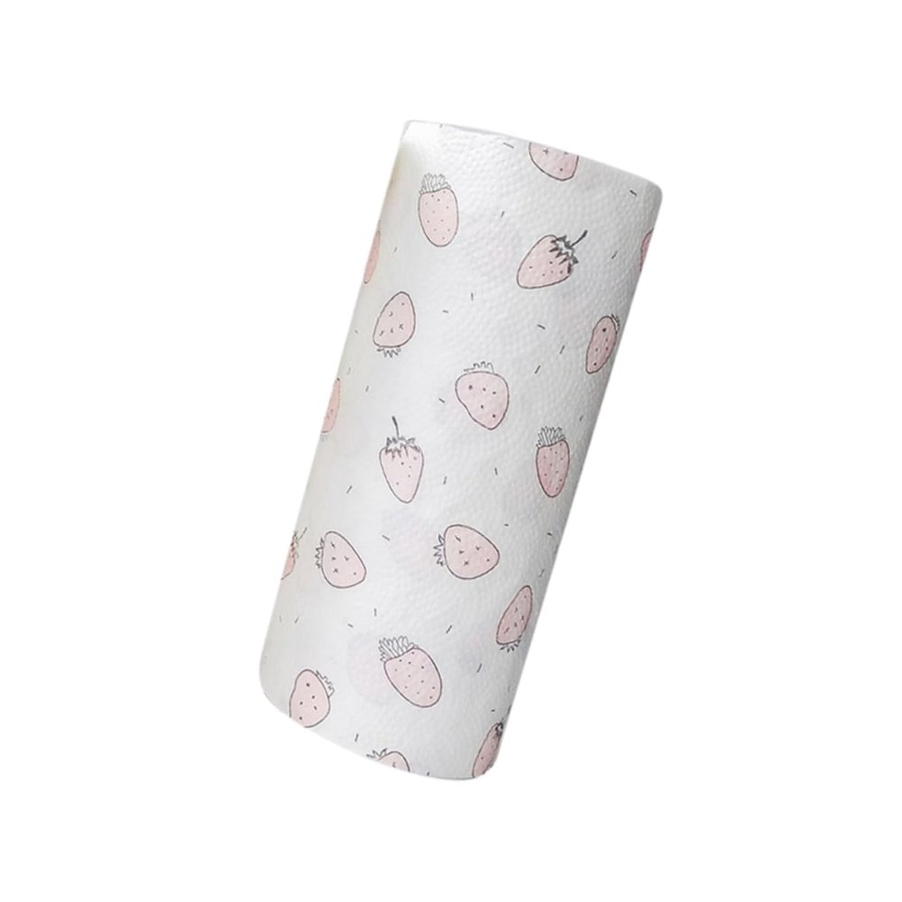Mikinona Kitchen Oil Absorption Roll Paper Colored Printed Napkins Random Pattern for Kitchen Cleaning and Food Oil Absorbing Tasks