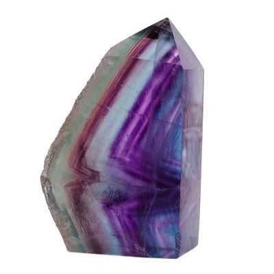 LoKori Natural Crystal Stone Purple Green Blue Rainbow Fluorite Quartz Obelisk Polished Healing Crystal Wand Crafts Ornaments Reiki Energy Balancing Home Dcor,90-100mm