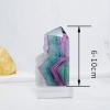 LoKori Natural Crystal Stone Purple Green Blue Rainbow Fluorite Quartz Obelisk Polished Healing Crystal Wand Crafts Ornaments Reiki Energy Balancing Home Dcor,90-100mm view 3