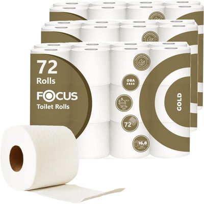 A406 3-Ply Toilet Paper Soft 72 Rolls White Hypoallergenic (3 ply-72 Rolls)