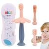 Kids Soft Bristle Toothbrush,Gentle Cleaning Kids Teeth Silicone Toothbrush | Outdoor Portable Toothbrush Includes 2 Replacing Brush Heads for Camping, Nursery, Bathroom view 1